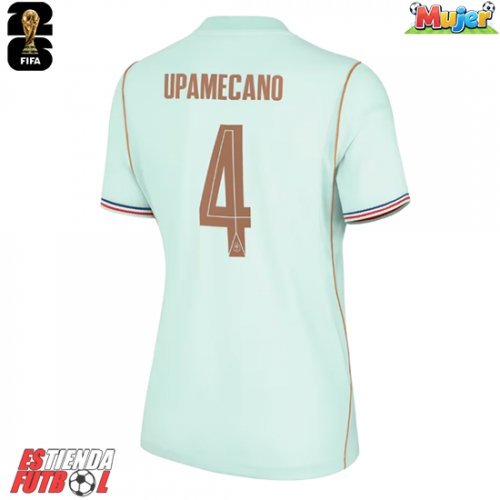 Francia Dayot Upamecano #4 Segunda Equipación Mujer Mundial 2026 Manga Corta